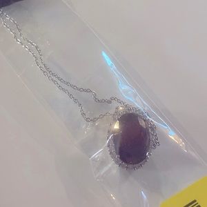 CZ Garnet Pendant